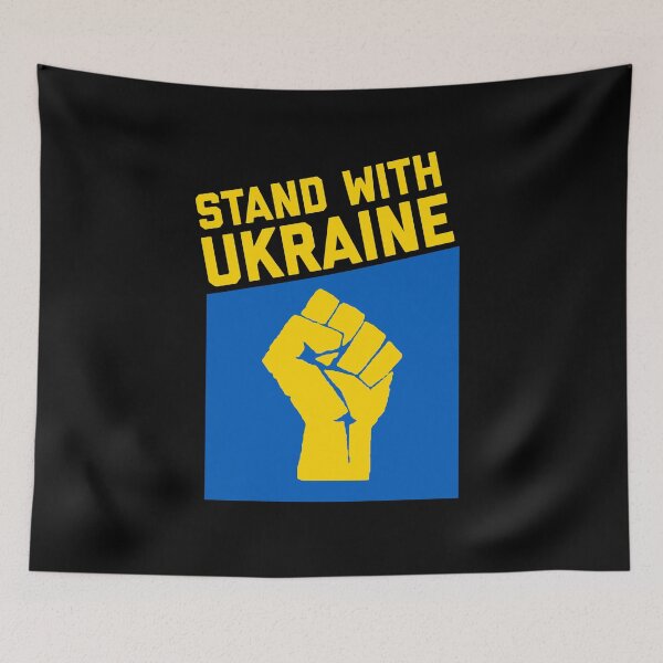 Item preview, Stand With Ukraine Resist Fist Ukrainian Flag designed and sold by brizodesign.