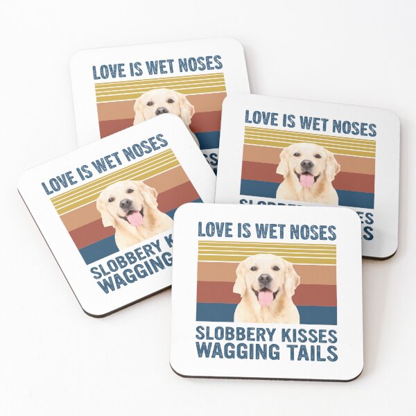 Item preview, Love is Wet Noses Slobbery Kisses Wagging Tails, Retro Sunset Vintage, Labrador Retriever, Dog Lover Gifts, Happy Mother Day, Happy Father Day Gifts designed and sold by StuarTwenONA.
