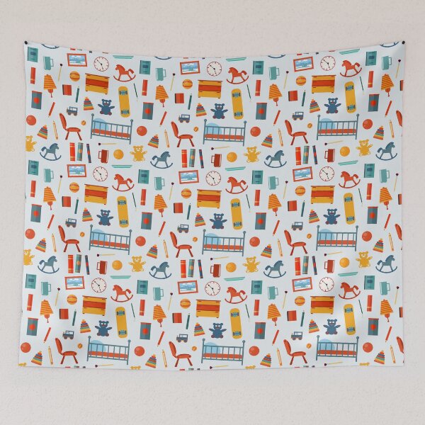 Item preview, Children Bedroom Seamless Pattern with Toys designed and sold by ivector.