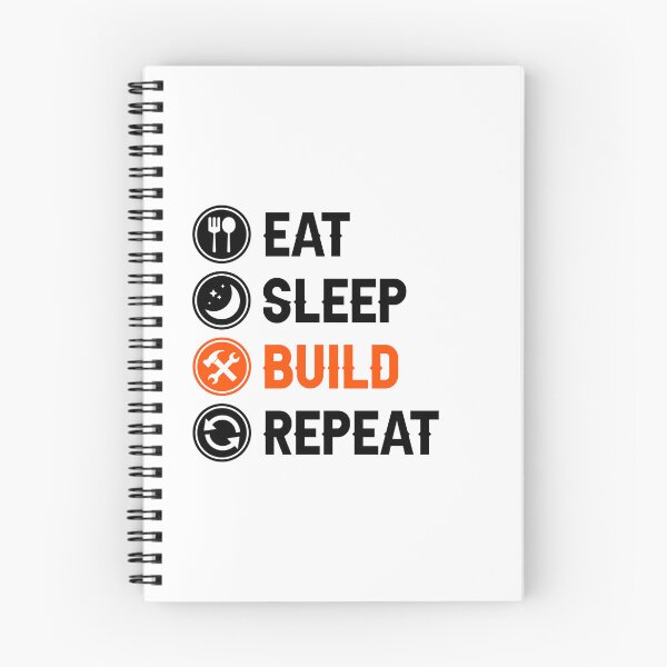 Item preview, Eat Sleep Build Repeat Builder Quote designed and sold by allysmar.