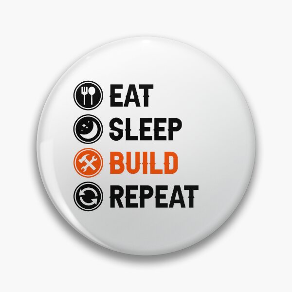 Item preview, Eat Sleep Build Repeat Builder Quote designed and sold by allysmar.