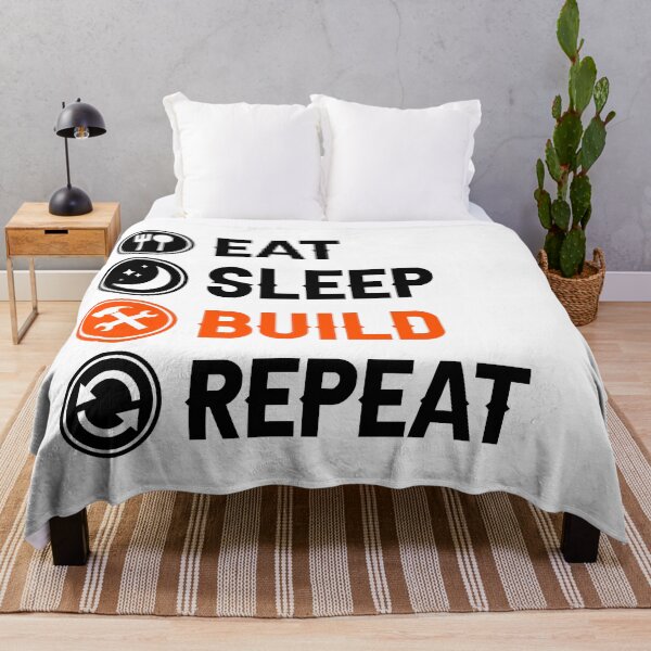 Item preview, Eat Sleep Build Repeat Builder Quote designed and sold by allysmar.