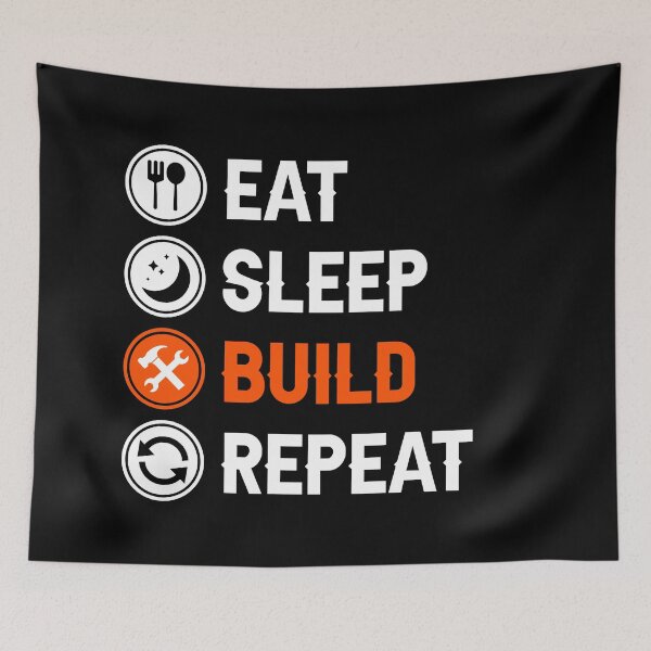 Item preview, Eat Sleep Build Repeat Construction Builder Job Gift designed and sold by allysmar.