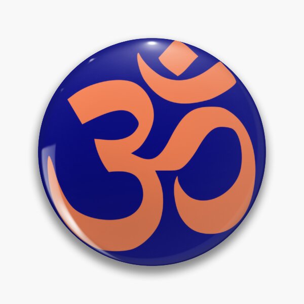Om, a stylized letter of Devanagari script, used as a religious symbol in Hinduism Pin