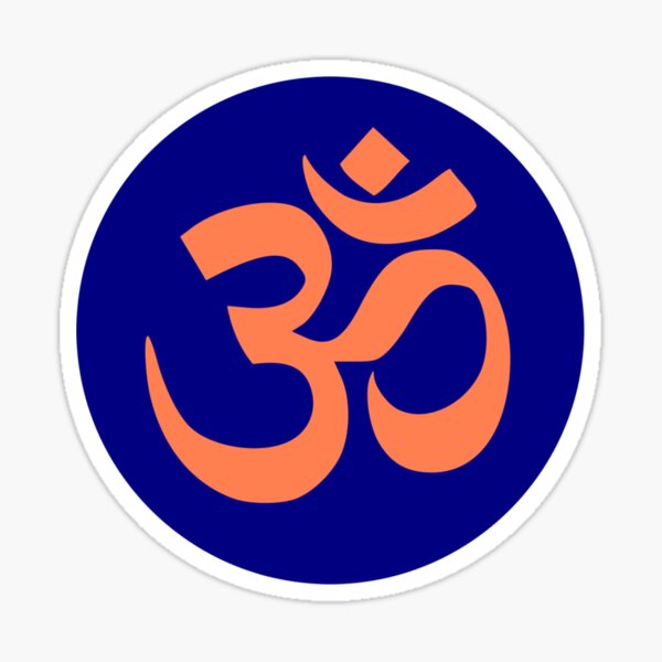 Om, a stylized letter of Devanagari script, used as a religious symbol in Hinduism Sticker