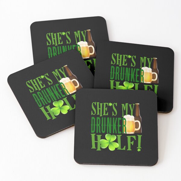 Item preview, She’s My Drunker Half! (on Black) designed and sold by PawsitiveMum.