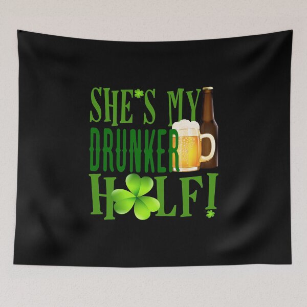 Item preview, She’s My Drunker Half! (on Black) designed and sold by PawsitiveMum.