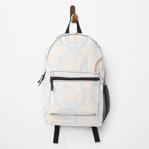 Item preview, Preppy Smiley Face - Blue and Pink designed and sold by brookemiller801.