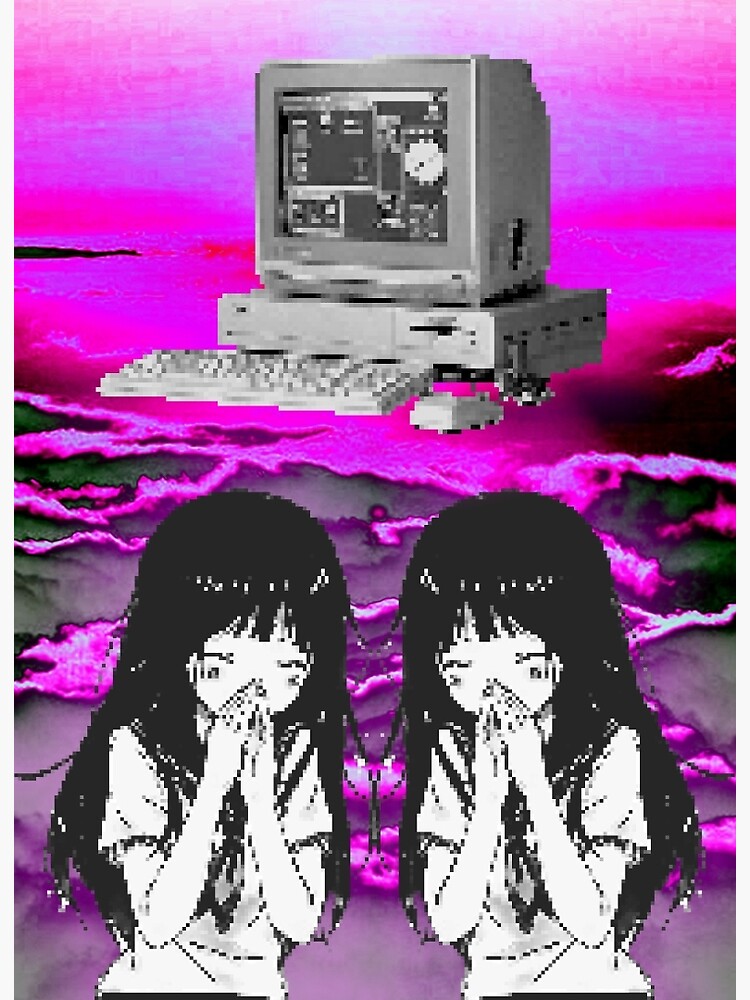 Windows XP Sad Times Anime Rave Screenshot | Art Board Print