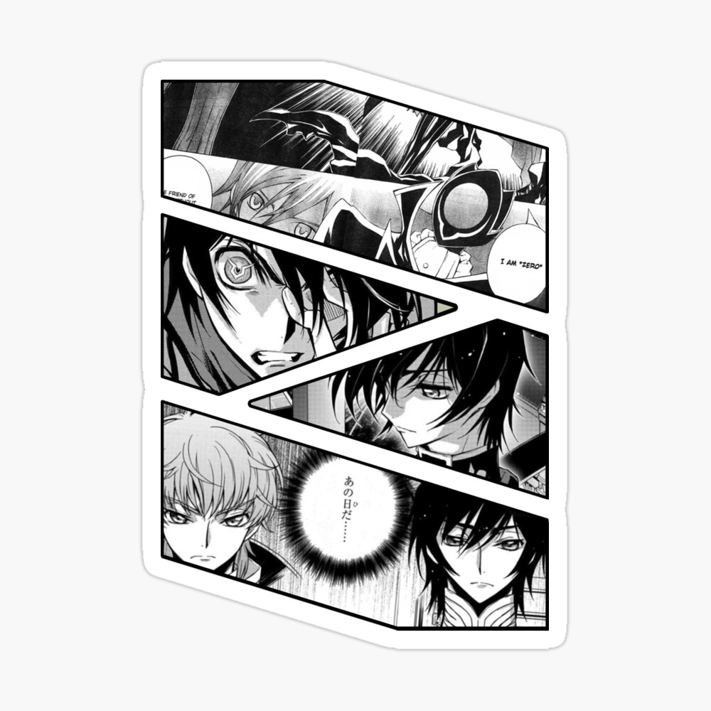 Lelouch Lamperouge Code Geass Kodo Giasu Manga Panel Design Poster For Sale By Animedesignshop Redbubble