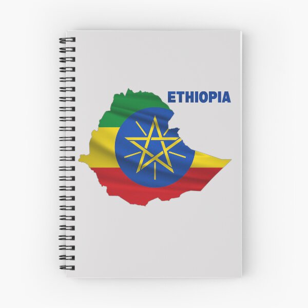 Item preview, Wavy Ethiopian Flag inside Map of Ethiopia  designed and sold by mashmosh.