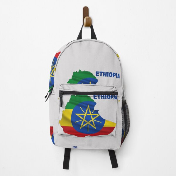 Item preview, Wavy Ethiopian Flag inside Map of Ethiopia designed and sold by mashmosh.