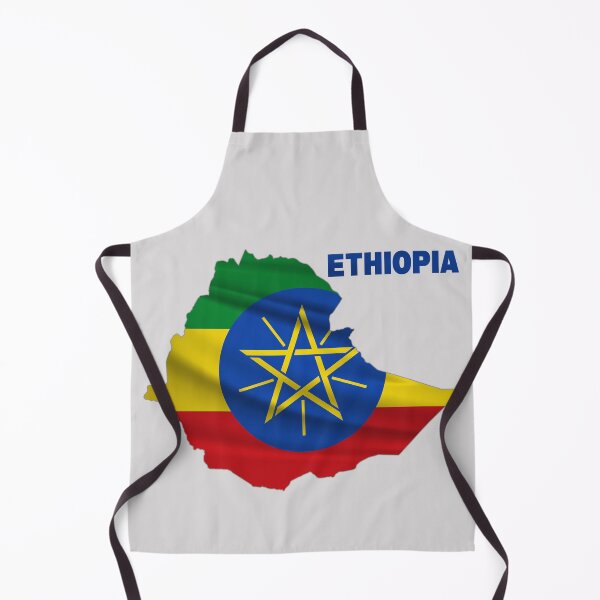 Item preview, Wavy Ethiopian Flag inside Map of Ethiopia designed and sold by mashmosh.