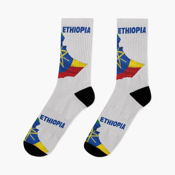 Item preview, Wavy Ethiopian Flag inside Map of Ethiopia  designed and sold by mashmosh.