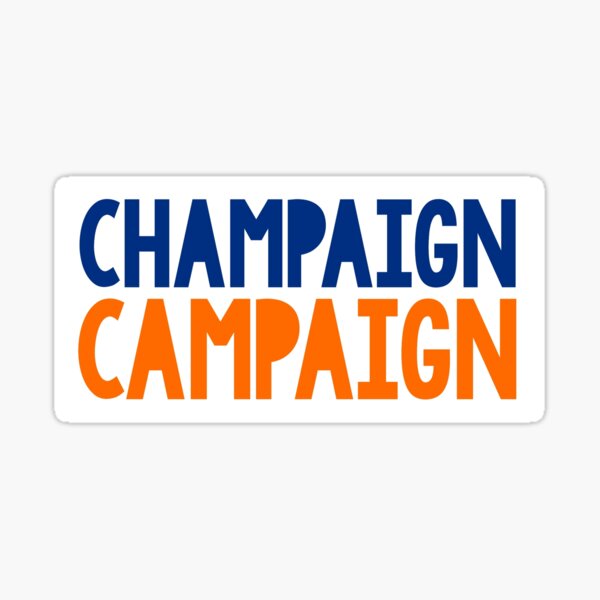 Champaign Campaign Graphic Sticker