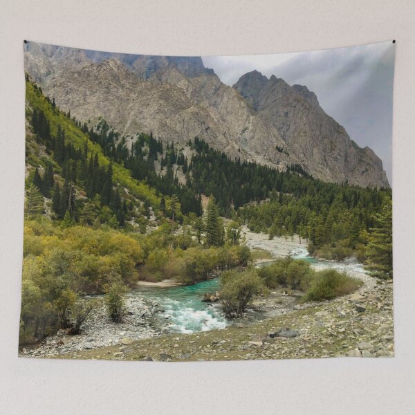 Item preview, Clear Water River Stream And Stone Mountains designed and sold by Saim-Photos.
