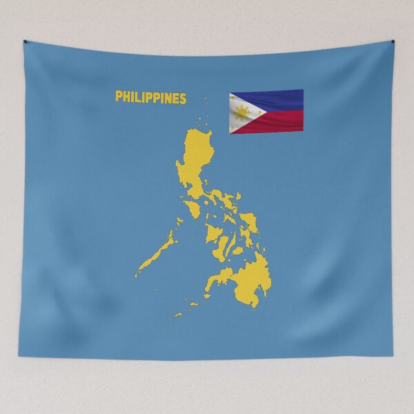 Item preview, Wavy Philippine Flag with Map of Philippines  designed and sold by mashmosh.