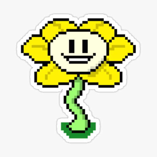 Undertale Smiling Flowey Sticker - Sticker Mania