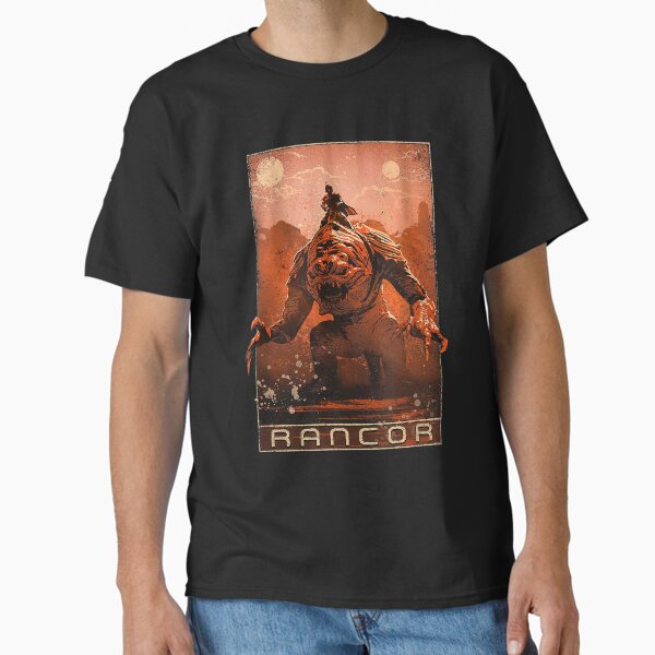 Vista previa del artículo con la obra «Star Wars El libro de Boba Fett montando el cartel de Rancor», diseñado y vendido por LeighannIs.