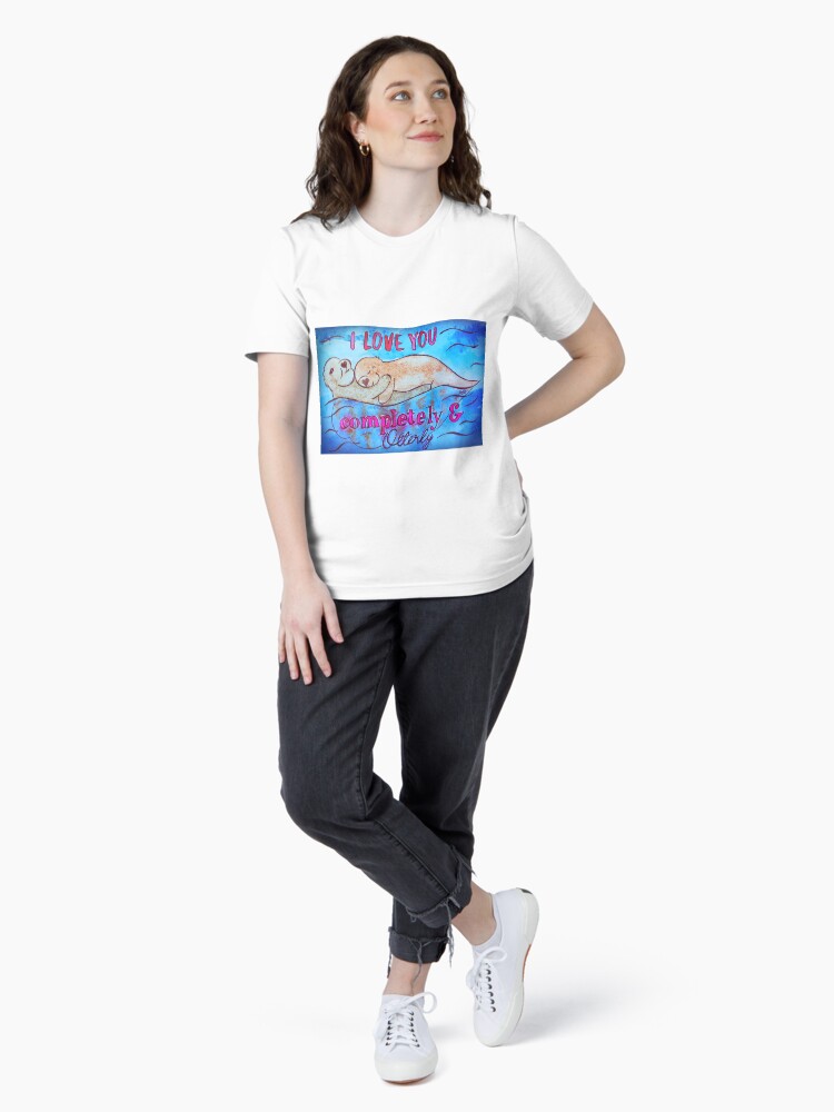 Thumbnail 4 of 7, Essential T-Shirt, I Love You Completely And Otterly designed and sold by Shilissimo.