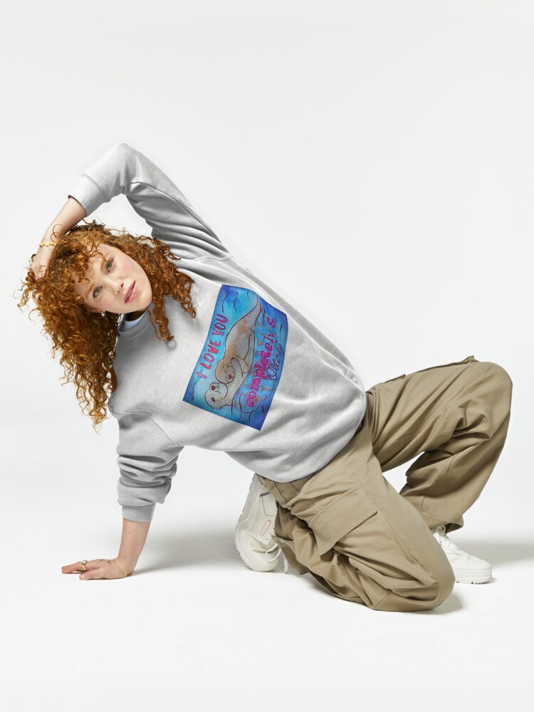 Thumbnail 6 of 7, Pullover Sweatshirt, I Love You Completely And Otterly designed and sold by Shilissimo.
