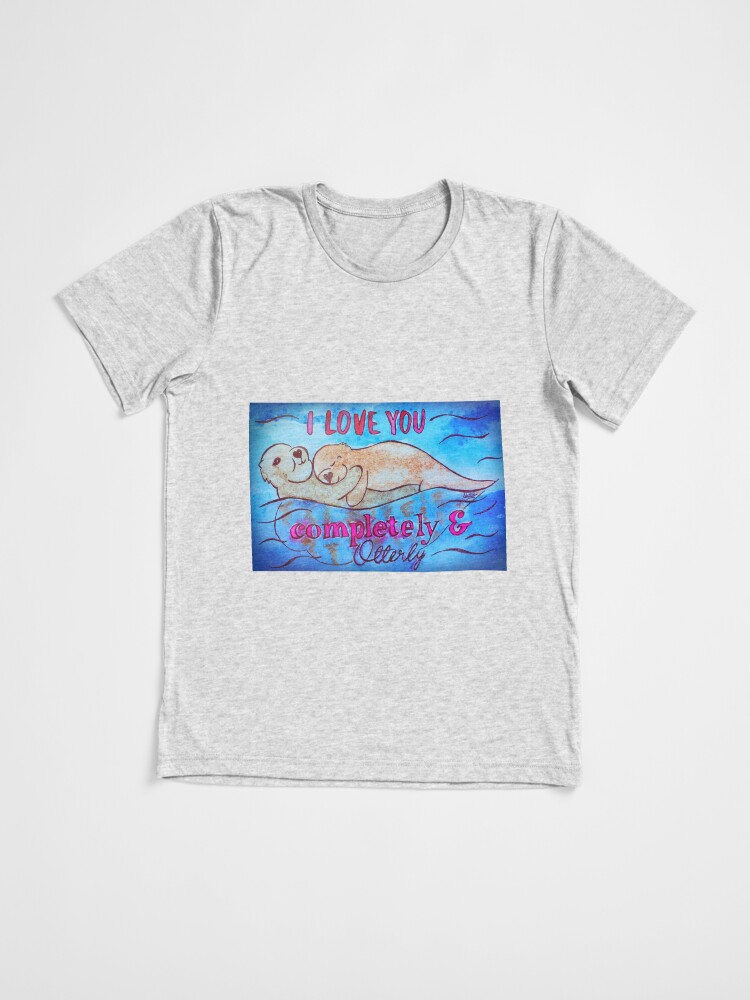 Thumbnail 3 of 7, Tri-blend T-Shirt, I Love You Completely And Otterly designed and sold by Shilissimo.