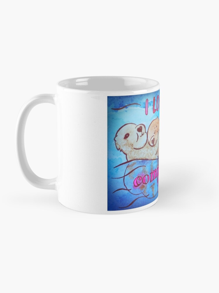 Thumbnail 3 of 6, Coffee Mug, I Love You Completely And Otterly designed and sold by Shilissimo.