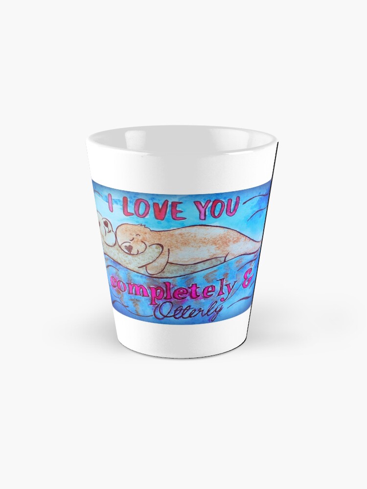 Thumbnail 2 of 4, Coffee Mug, I Love You Completely And Otterly designed and sold by Shilissimo.