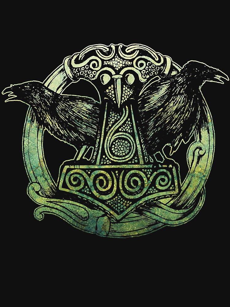 VIKING CELTIC HUGINN & MUNINN - ODIN'S RAVENS VIKING T-SHIRT