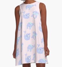 Popplios in Pink! A-Line Dress