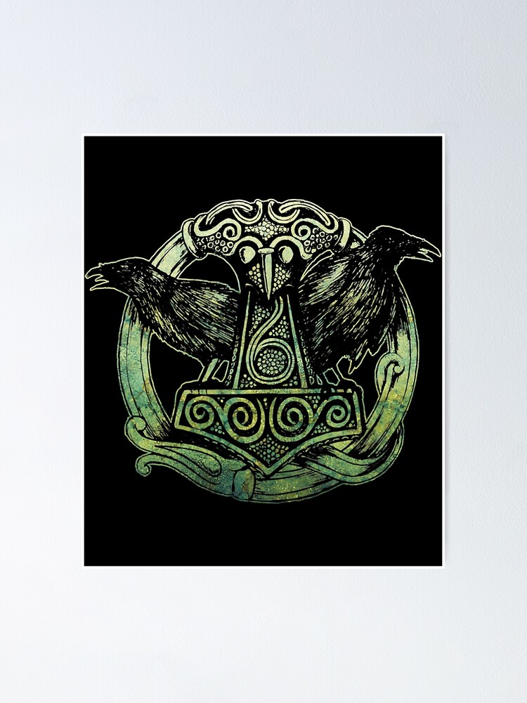 HUGINN & MUNINN - ODIN'S RAVENS VIKING T-SHIRT