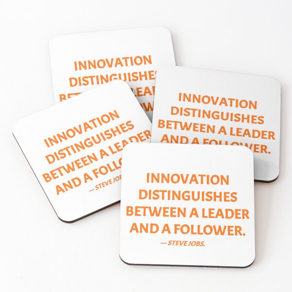 Artikelvorschau, Innovation unterscheidet zwischen einem Leader und einem Follower Zitat von Steve Jobs. entworfen und verkauft von Aumcreations.
