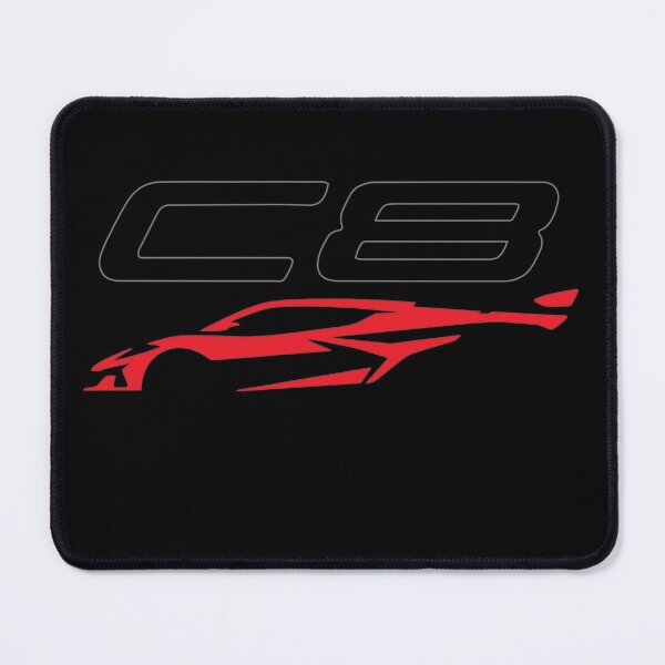 Item preview, C8 TORCH RED Z06 c8r graphic car silhouette designed and sold by cowtownCOWBOY.