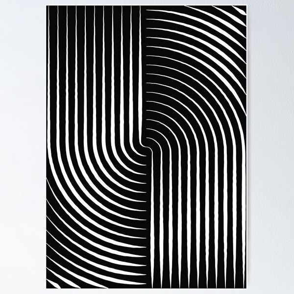 Wavy Zig-Zag Radial Lines Abstract Circular Optical Illusion
