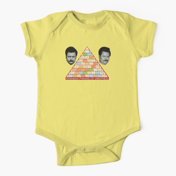 Ron Swanson's Pyramid Of Greatness Short Sleeve Baby One-Piece