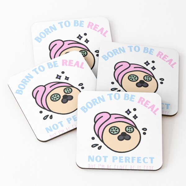 Item preview, Born To Be Real Not Perfect - Sassy Spa Pug designed and sold by jrobdesignz.