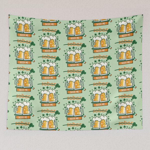 Item preview, Not Sober - Beer Me! (on Green) designed and sold by PawsitiveMum.