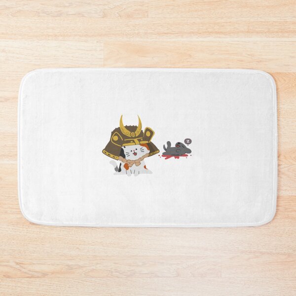 Item preview, Blep Samurai Cat and Lazy, Ketchup Dog (White/Light background) designed and sold by Red  Berri.