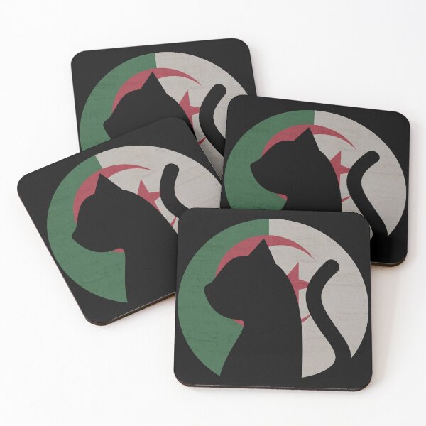 Item preview, Cat in Algerian Flag - Funny Cat Picture of a Algerian Patriotic Kitty Cat designed and sold by FunnyCatsFam.