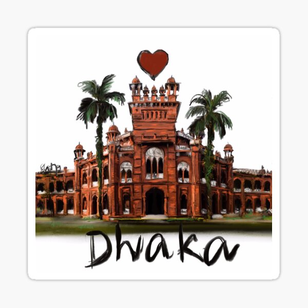 "I love Dhaka" Sticker by sladjana Redbubble