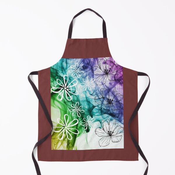 Item preview, Outline of flowers in Black and white in a colourful splash background designed and sold by ThamaraiSelvi.