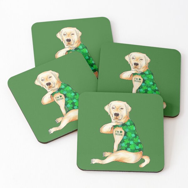 Item preview, I'm Irish, Happy St. Patrick's Day, Yellow Labrador Retriever, Lucky Shamrock, Dog Patrick, Funny Graphics designed and sold by MelaineBalderas.