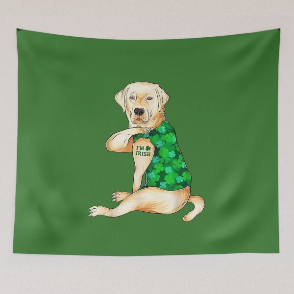 Item preview, I'm Irish, Happy St. Patrick's Day, Yellow Labrador Retriever, Lucky Shamrock, Dog Patrick, Funny Graphics designed and sold by MelaineBalderas.