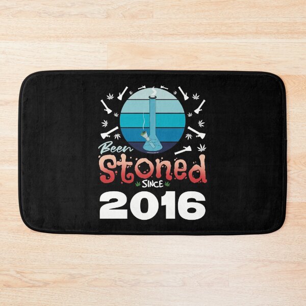 Item preview, Been stoned since 2016 (Blue retro vintage sunset with bong) designed and sold by YomeHayin.