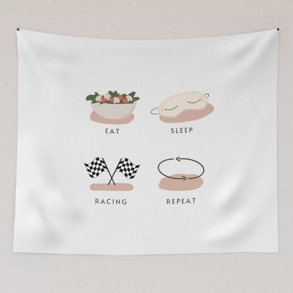 Item preview, eat sleep racing repeat designed and sold by ff1merch ..