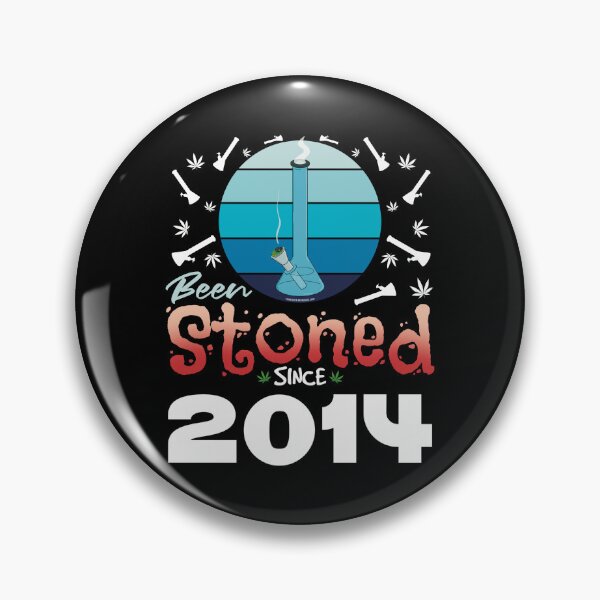 Item preview, Been stoned since 2014 (Blue retro vintage sunset with bong) designed and sold by YomeHayin.