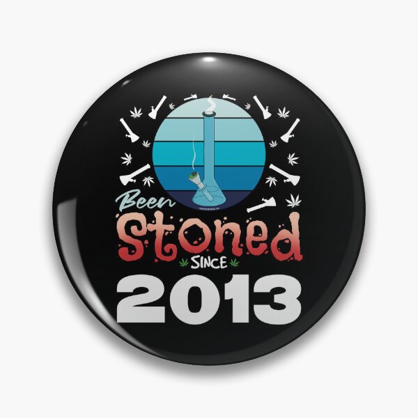 Item preview, Been stoned since 2013 (Blue retro vintage sunset with bong) designed and sold by YomeHayin.