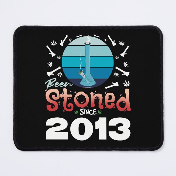 Item preview, Been stoned since 2013 (Blue retro vintage sunset with bong) designed and sold by YomeHayin.