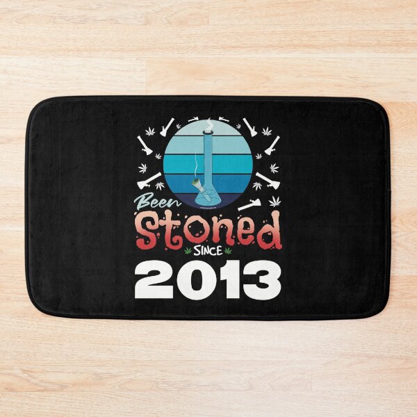 Item preview, Been stoned since 2013 (Blue retro vintage sunset with bong) designed and sold by YomeHayin.