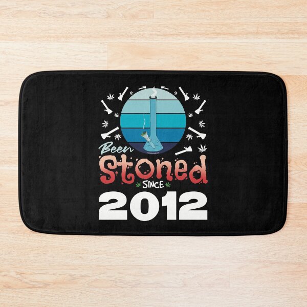 Item preview, Been stoned since 2012 (Blue retro vintage sunset with bong) designed and sold by YomeHayin.